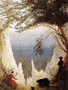 Caspar David Friedrich Chalk Cliffs on Rugen oil painting reproduction